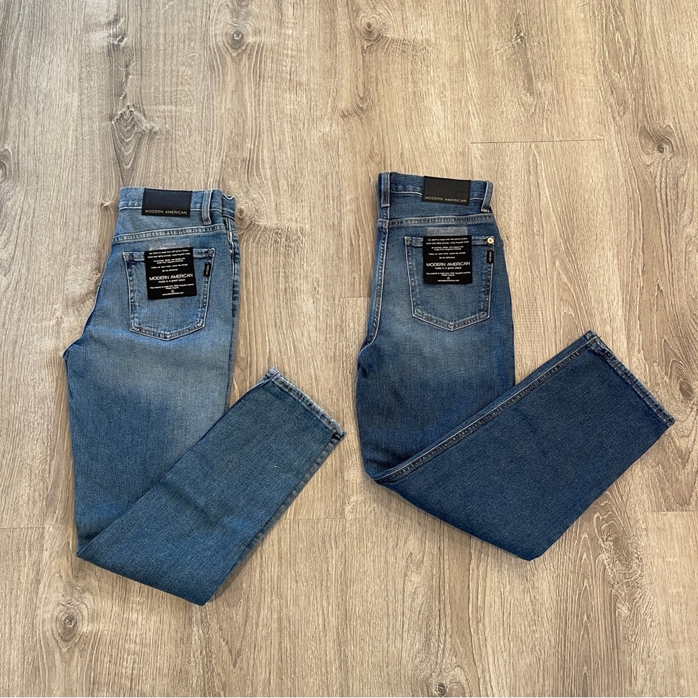 Lot of 2 Modern American Jeans - Mercer Tapered - La Fayette - Narrow sz 25 NWT